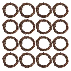 Grapevine Wreath Set, Marrywindix 16 Pieces Natural Vine Branch Wreath Christmas DIY Rattan Wreath Garland for Christmas Holiday Craft Wedding Decor (3 in.)