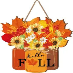 Fall Decoration for Home Thanksgiving Door Decor (Orange)