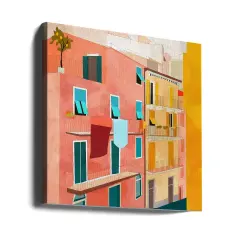 Little Italy Houses Square 24x24 Canvas - Corporate Office Art