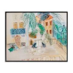 Stupell Industries Couple Sur Un Banc Dufy Classic Framed Giclee Wall Art Design by one1000paintings
