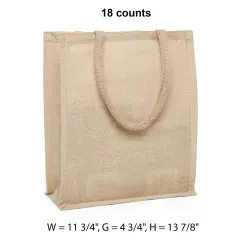 Practical Natural Jute Bag 11 3/4" x 4 3/4" x 13 7/8"