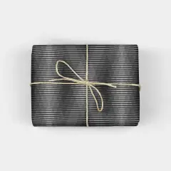 Fine Line Black and Gray Gift Wrap
