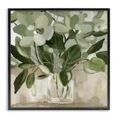 Stupell Industries Green Flower & Vines Bouquet Framed Giclee By Carol Robinson