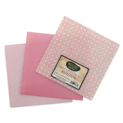 Mosaic Mercantile Opalescent Glass Pack - Red and Pink, 8" x 8", Pkg of 3