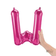 NorthStar Balloons&reg; 16 Inch Letter W Magenta Air Fill Only
