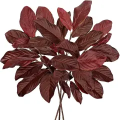 Artificial Magnolia Fall Leaves Stem