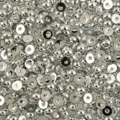 Crystal Lane DIY SS20(5mm) Plastic Pearl Flatback Rhinestones, 575pcs Metallic Silver