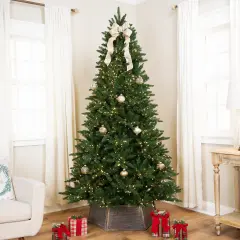 Northlight Real Touch&trade;️Elite Pre-Lit Calgary Pine IPT Artificial Christmas Tree - 9' Dual Color LED Green