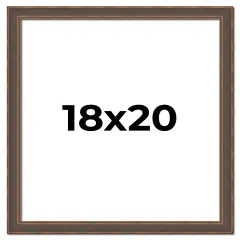 Elegant Brown Picture Frame - UV Acrylic, Foam Board Backing, Hanging Hardware