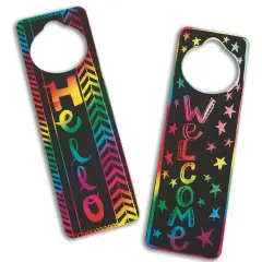 Scratch Door Hangers Craft Kit (Pack of 48)