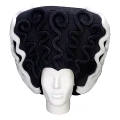 Edge Collections - Black - Unique Bride of Frankenstein Costume Wig!