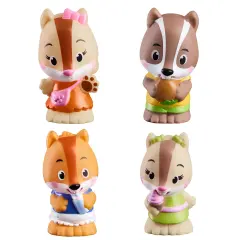 Timber Tots: Nutnut Family - 4 Character Set, Chipmunk Toy Figurines, 1.75-2" Animal Miniatures w/ Unique Details, Nature Playset, Kids-Toddlers 18Mo+