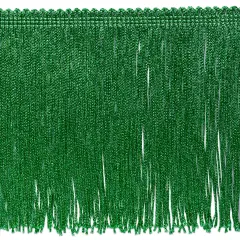 5 Yards of 6" Metallic Chainette Fringe Trim | 5 yard cut Green