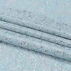 Robins Egg Speckle Spandex Fabric Charcoal