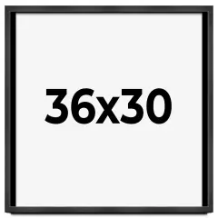 Minimalist Grey Picture Frame - UV Acrylic, Backing Board, Hanging Hardware Included