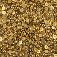 Crystal Lane DIY SS16(4mm) Plastic Pearl Flatback Rhinestones, 975pcs Metallic Gold