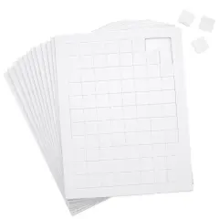 12 Pack Small White Adhesive Foam Squares 3D Effect for DIY Crafts, Decoration, Greeting Cards, Scrapbooking, Dual-Adhesive Mounts, Backing Dots (0.4 In, 1056 Pieces)