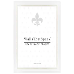 4x5 Picture Frame, Stratton 0.75 Inch Wood Moulding, Wall Display Frame for Art, Posters, or Photos by wallsthatspeak White Gold