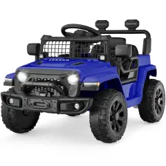 Best Choice Products 6V Kids Ride-On Truck Car w/ Parent Remote Control, 4-Wheel Suspension, LED Lights Blue