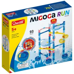 Quercetti: Migoga Run - Ocean &ndash; 93pc Marble Ball Run, Track Building Toy, Slide-Bridges-Spirals-Pipes, Colorful STEM Construction Playset, Kids 5+