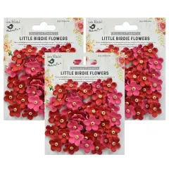 Pack of 3 - Little Birdie Beaded Blooms 50/Pkg-Candy Mix