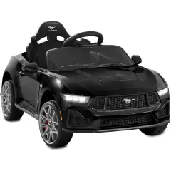 Best Choice Products Kids 12V Electric Ride-On Car Officially Licensed Ford Mustang w/ Remote, LED Lights Black