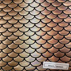 1 Yard Mermaid Poly Spandex Medium Multi Foil Fabric 58/60 Inch Width Black Two Tone Brown
