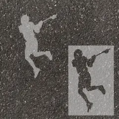 Men's Lacrosse Player Parking Space Stencil | High School Senior Parking Spot Stencil | Reusable Stencil | Stencil Ease |