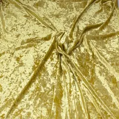 1 Yard Crushed Velvet Velour Stretchy Fabric Soft Plush Stretch 58"-60" Inch Width Marigold