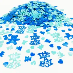 Gender Reveal Party Supplies Blue Confetti Sprinkles for Funny Baby Shower Pinata Party Decoration-"It's A Boy" Bear Horse Heart 1.5OZ