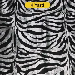 Flocking Velvet Zebra on Taffeta Fabric 60" Wide for Curtains, Apparel & Costumes Platinum Zebra