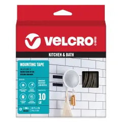 Velcro Brand Industrial Strength Low Profile Tape Roll - Black, 1" x 10 ft