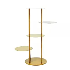 2.5 feet Gold 5 Tier Round Metal Cake Dessert DISPLAY STAND Centerpiece Party