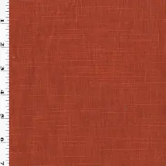 Fiery Orange Solid Slub Woven Home Decorating Fabric By the Yard