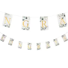 Eucalyptus Congrats Ready To Hang Pennant Garland