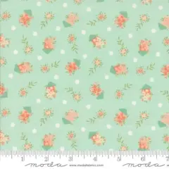 Aqua Abloom Robins Egg Birdhouses Novelty Houses Floral 44"/45" Fabric Per Yard