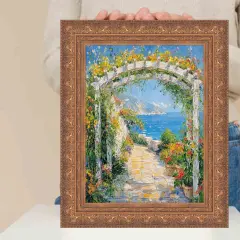 Wide Aged Gold Leaf Gothic Luxury Picture Frame 14x18 frame