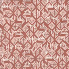 1 Yard DTY Brushed Geo Abstract Print Fabric 170 GSM Poly Spandex Blend 58/60" Width RUST