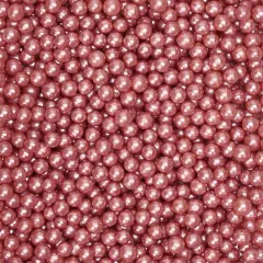 Krazy Sprinkles - Rose Gold Pearl 4mm Beads (1/2 Cup, 1x Jar) for Cakes, Ice Cream & Cookies