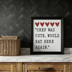 Chef Was Cute Poster Art Stencil | DIY Stencil | Chalkboard Stencil | Wall Art Stencil | Designer Stencils |