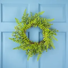 Northlight Fern Leaf Artificial Springtime Wreath - Green - 18"