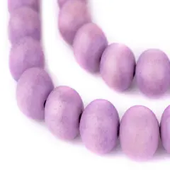 The Bead Chest Natural 18mm Wooden Beads in Purple for Jewelry Making &ndash; Round Loose Wood Spacer Beads I Approximately 24 Beads