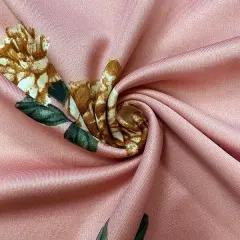 Carnation Multi Floral Print Scuba Knit Fabric By the Yard