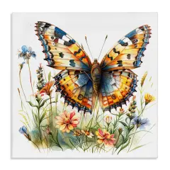 Stupell Industries Summer Garden & Butterfly Canvas Wall Art Design by LSR Design Studio