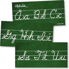 Cursive Alphabet Classroom Wall Strip Young N Refined (Glossy Paper)