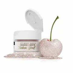 Bakell - Soft Rose Gold Tinker Dust Edible Glitter (5g, 1x Jar) for Food, Desserts, and Beverages!