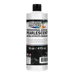 16 Oz (Pint) Acrylic Pearlescent Effects Medium - Creates Pearl Iridescent Metallic Shimmer for Fluid Art & Acrylic Painting