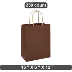 Large Kraft Shopping Bag 16" x 6" x 12"
