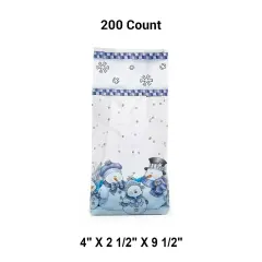 Holiday Pattern Cello Bags for Gifts 4&rdquo; x 2.5&rdquo; x 9.5&rdquo;