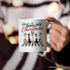Goosey Jolly Christmas Mug, Funny Farm Lover Gif